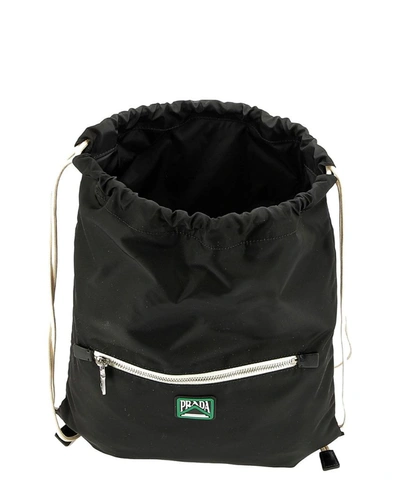 Shop Prada Men's Black Fabric Backpack