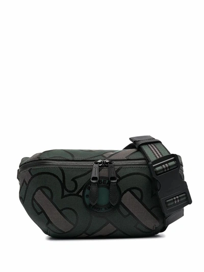 Shop Burberry Men's Green Polyester Belt Bag