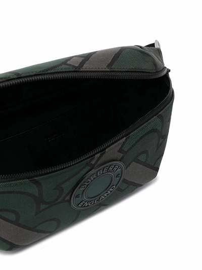 Shop Burberry Men's Green Polyester Belt Bag