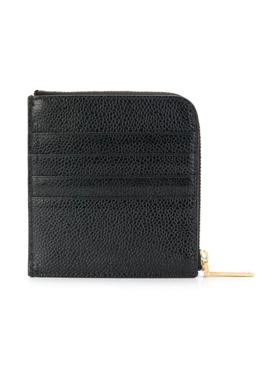 Shop Thom Browne Men's Black Leather Wallet