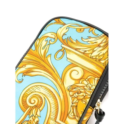 Shop Versace Men's Gold Polyamide Messenger Bag