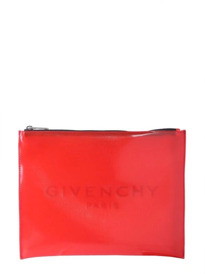 Shop Givenchy Men's Red Pvc Pouch