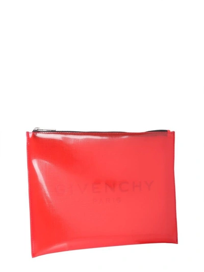 Shop Givenchy Men's Red Pvc Pouch