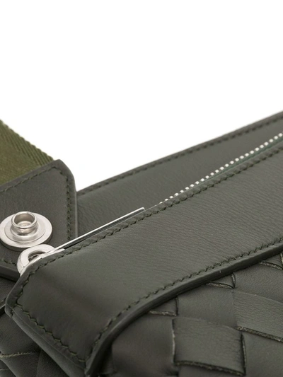 Shop Bottega Veneta Men's Green Leather Messenger Bag