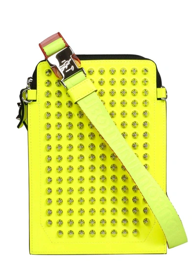 Shop Christian Louboutin Men's Yellow Leather Messenger Bag