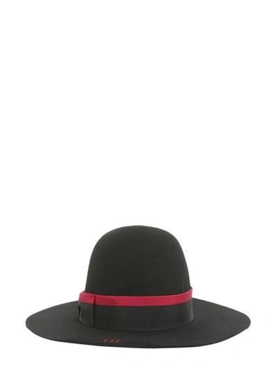 Shop Borsalino Women's Black Leather Hat