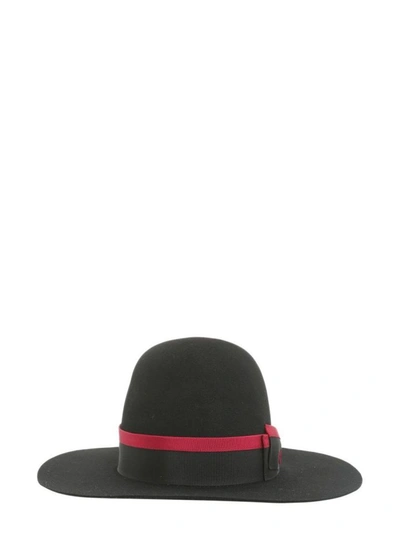 Shop Borsalino Women's Black Leather Hat