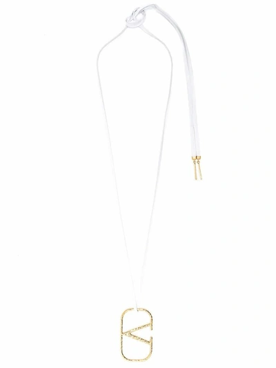 Shop Valentino Women's White Other Materials Necklace