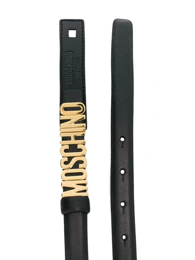 Shop Moschino Women's Black Leather Belt