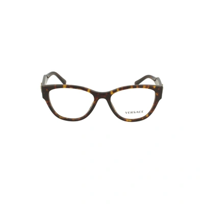 Shop Versace Women's Brown Acetate Glasses