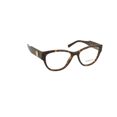 Shop Versace Women's Brown Acetate Glasses