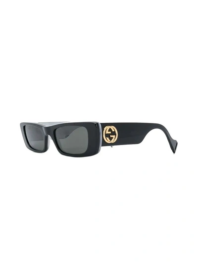 Shop Gucci Women's Black Acetate Sunglasses