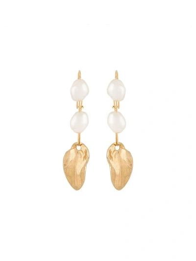 Shop Marni Women's Gold Metal Earrings