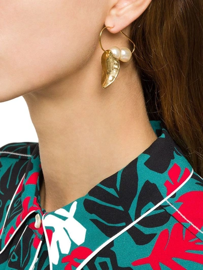 Shop Marni Women's Gold Metal Earrings