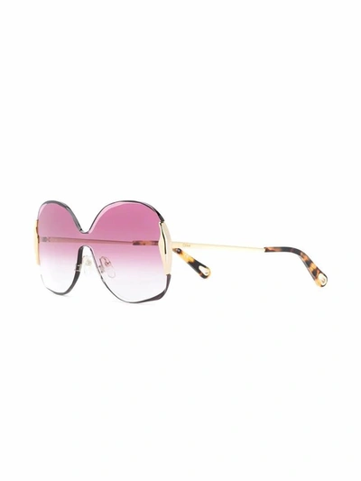 Shop Chloé Women's Gold Metal Sunglasses