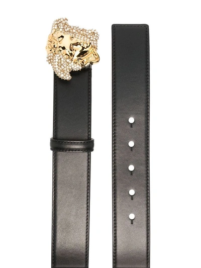 Shop Versace Women's Black Leather Belt