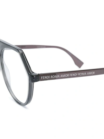 Shop Fendi Women's Grey Acetate Glasses