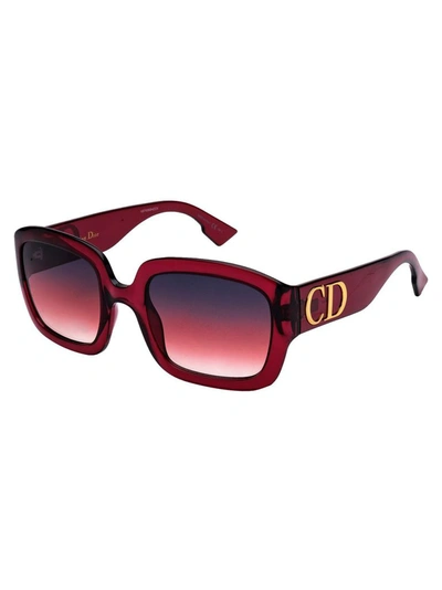 Shop Dior Women's Burgundy Acetate Sunglasses