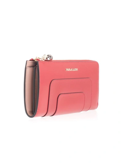 Shop Bulgari Women's Red Leather Wallet