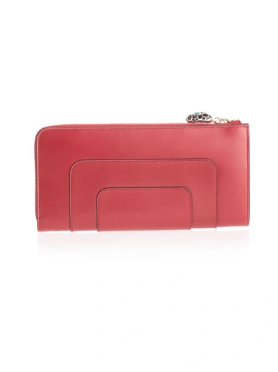 Shop Bulgari Women's Red Leather Wallet