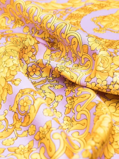 Shop Versace Women's Purple Silk Scarf