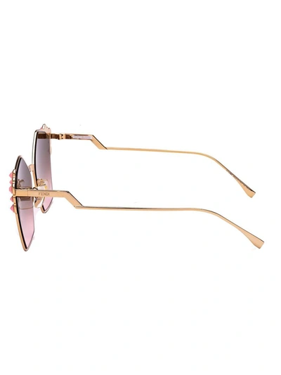 Shop Fendi Women's Gold Metal Sunglasses