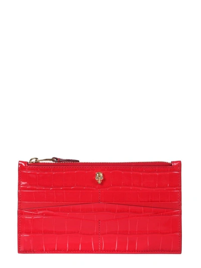 Shop Alexander Mcqueen Women's Red Other Materials Wallet