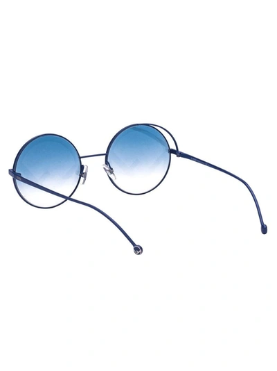 Shop Fendi Women's Blue Metal Sunglasses