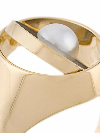 Shop Maison Margiela Women's Gold Metal Ring