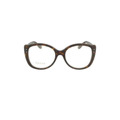 Shop Gucci Women's Brown Metal Glasses