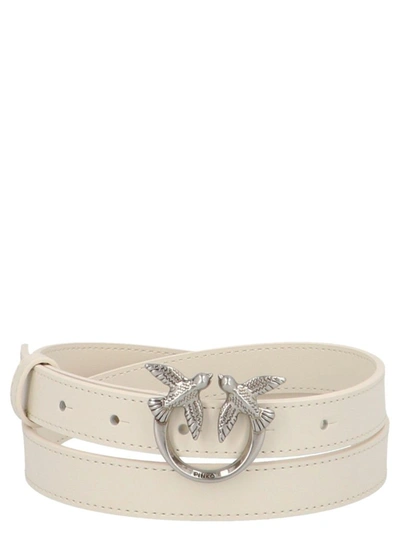 Shop Pinko Women's White Leather Belt