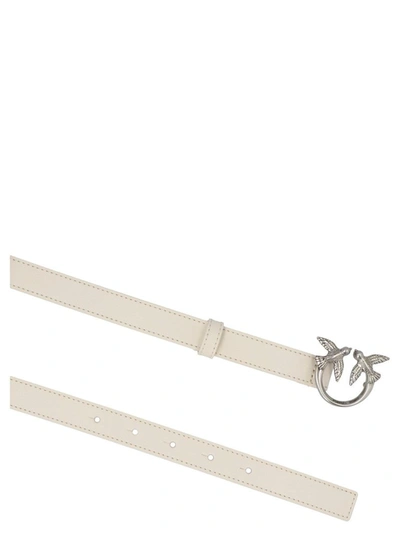 Shop Pinko Women's White Leather Belt