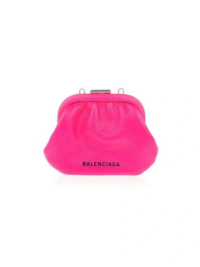 Shop Balenciaga Women's Fuchsia Leather Wallet