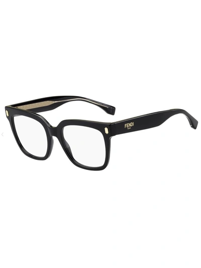 Shop Fendi Women's Black Metal Glasses