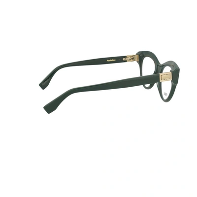 Shop Fendi Women's Green Acetate Glasses