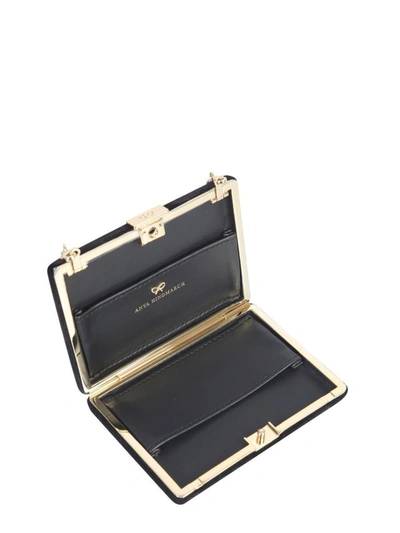 Shop Anya Hindmarch Women's Black Velvet Wallet