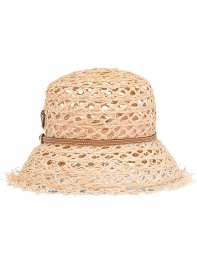 Shop Prada Women's Beige Cotton Hat