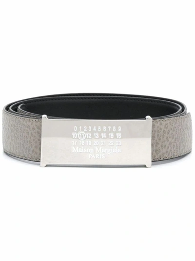 Shop Maison Margiela Women's Grey Leather Belt