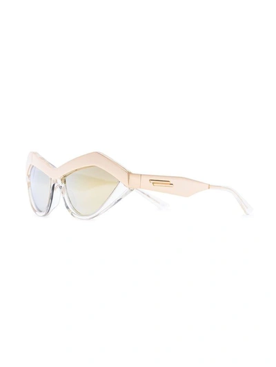 Shop Bottega Veneta Women's Gold Acetate Sunglasses