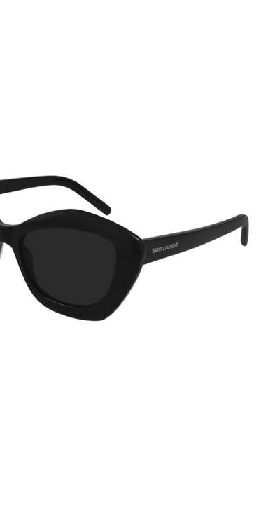 Shop Saint Laurent Women's Black Acetate Sunglasses