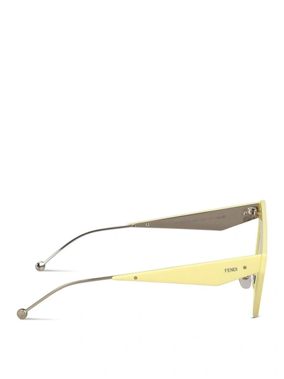 Shop Fendi Women's Yellow Acetate Sunglasses