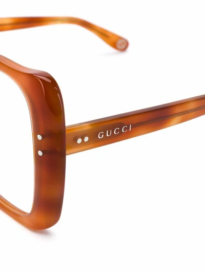 Shop Gucci Women's Brown Acetate Glasses