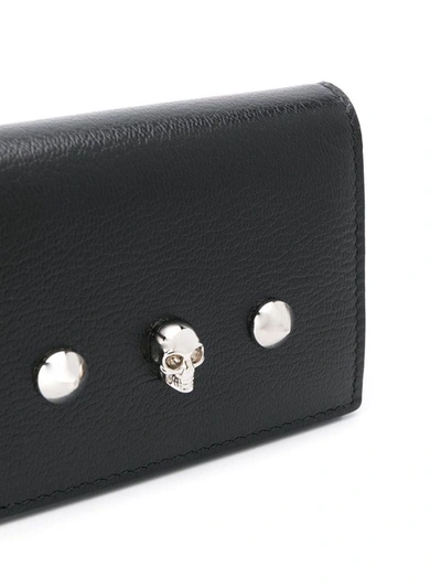 Shop Alexander Mcqueen Women's Black Leather Wallet