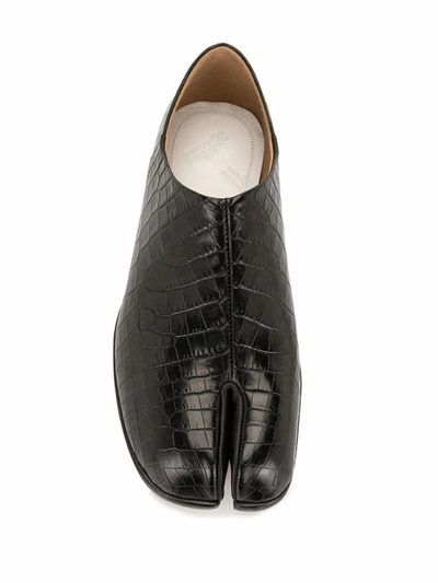 Shop Maison Margiela Women's Black Leather Loafers