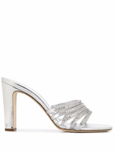 Shop Giuseppe Zanotti Design Women's Silver Leather Sandals