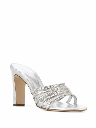 Shop Giuseppe Zanotti Design Women's Silver Leather Sandals