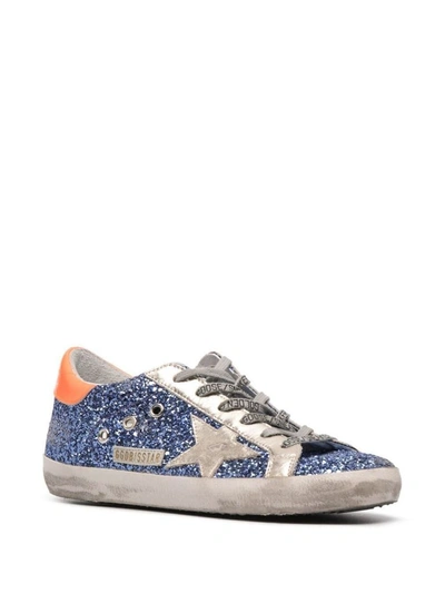 Shop Golden Goose Women's Blue Leather Sneakers