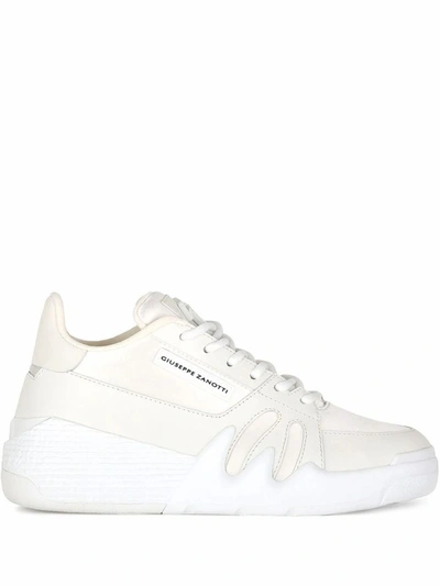 Shop Giuseppe Zanotti Design Women's White Leather Hi Top Sneakers