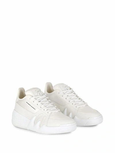 Shop Giuseppe Zanotti Design Women's White Leather Hi Top Sneakers