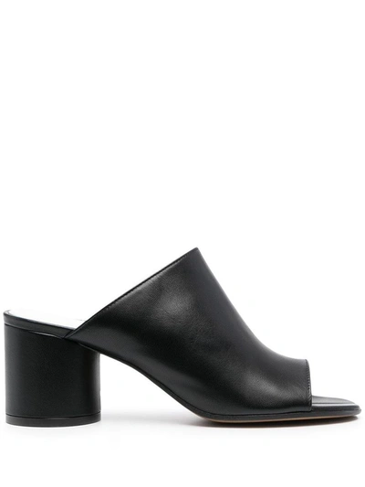 Shop Maison Margiela Women's Black Leather Sandals